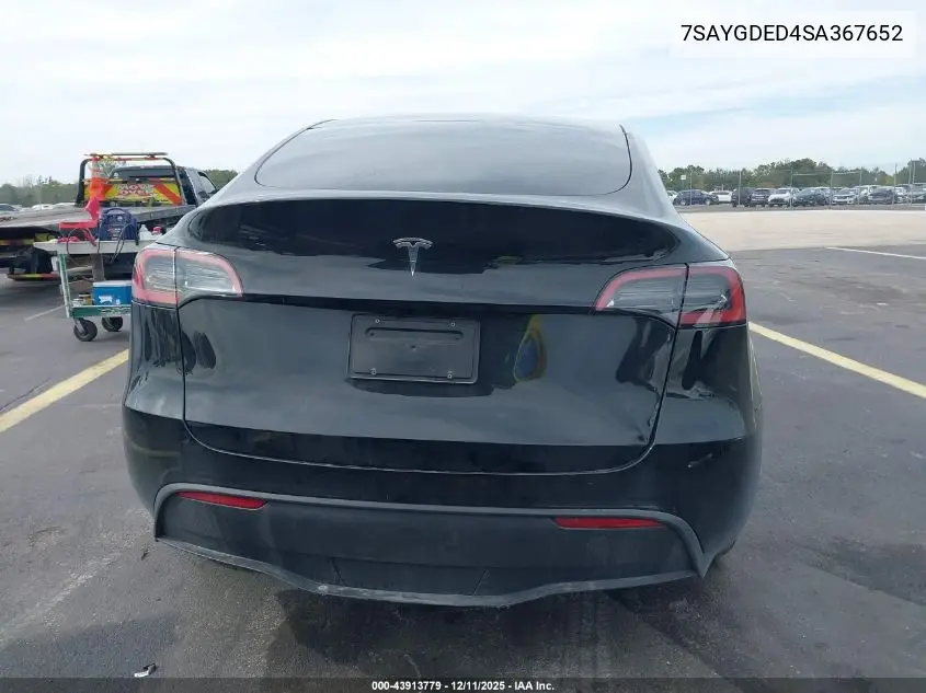 7SAYGDED4SA367652 2025 Tesla Model Y Long Range Dual Motor Rear-Wheel Drive