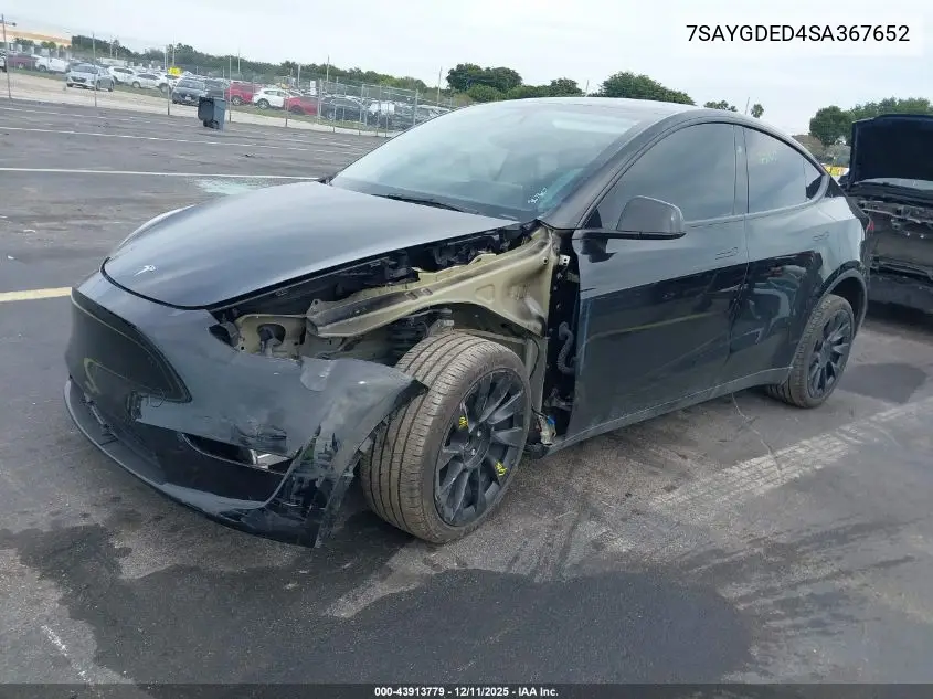 7SAYGDED4SA367652 2025 Tesla Model Y Long Range Dual Motor Rear-Wheel Drive