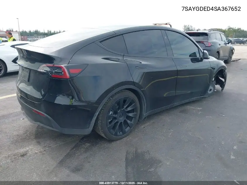 7SAYGDED4SA367652 2025 Tesla Model Y Long Range Dual Motor Rear-Wheel Drive