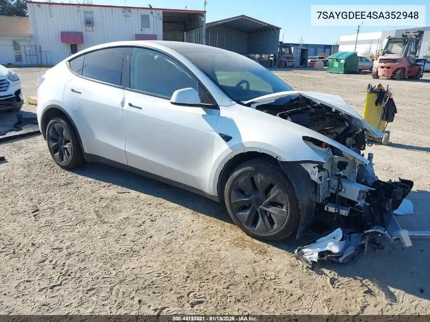 7SAYGDEE4SA352948 2025 Tesla Model Y Long Range Dual Motor All-Wheel Drive