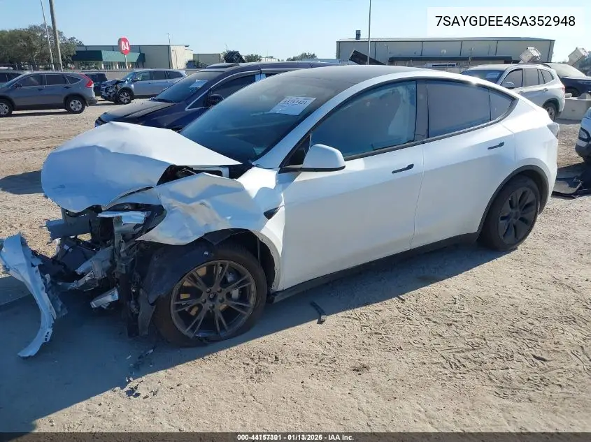 7SAYGDEE4SA352948 2025 Tesla Model Y Long Range Dual Motor All-Wheel Drive