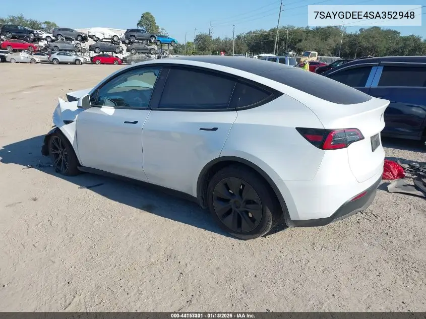 7SAYGDEE4SA352948 2025 Tesla Model Y Long Range Dual Motor All-Wheel Drive