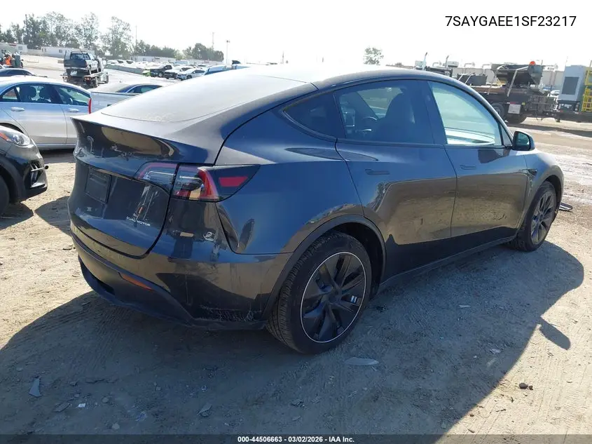 7SAYGAEE1SF232171 2025 Tesla Model Y Long Range Dual Motor All-Wheel Drive