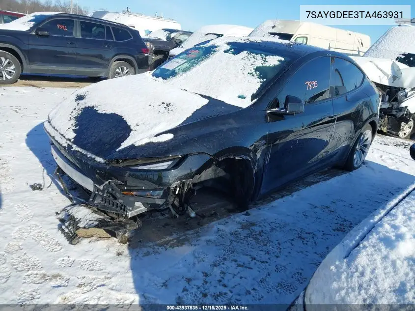 7SAYGDEE3TA463931 2026 Tesla Model Y Long Range Launch Series/Premium All-Wheel Drive