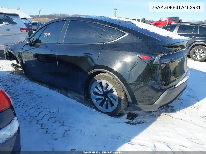 7SAYGDEE3TA463931 2026 Tesla Model Y Long Range Launch Series/Premium All-Wheel Drive