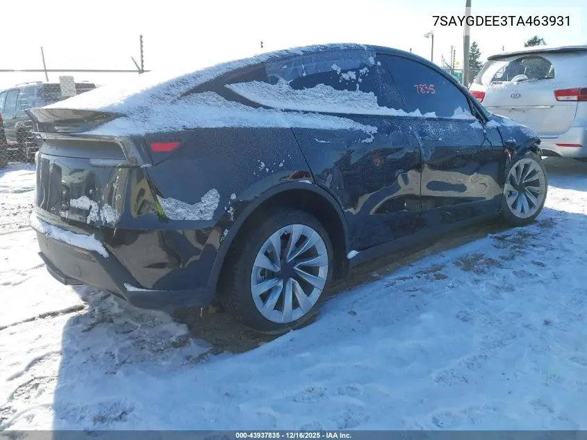 7SAYGDEE3TA463931 2026 Tesla Model Y Long Range Launch Series/Premium All-Wheel Drive