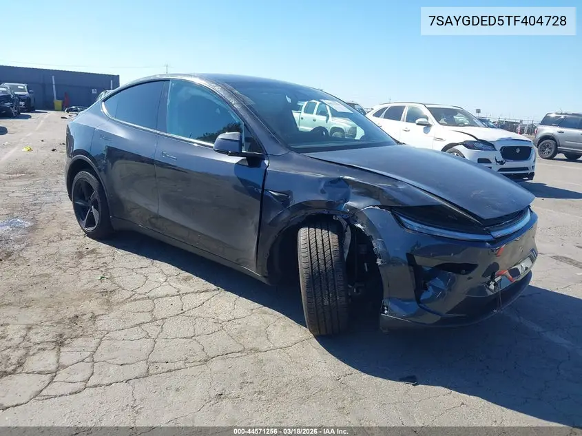 7SAYGDED5TF404728 2026 Tesla Model Y Premium Rear-Wheel Drive/Standard Rear-Wheel Drive