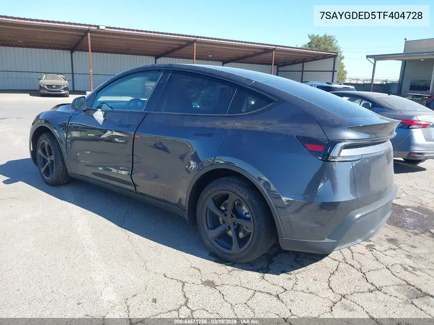 7SAYGDED5TF404728 2026 Tesla Model Y Premium Rear-Wheel Drive/Standard Rear-Wheel Drive