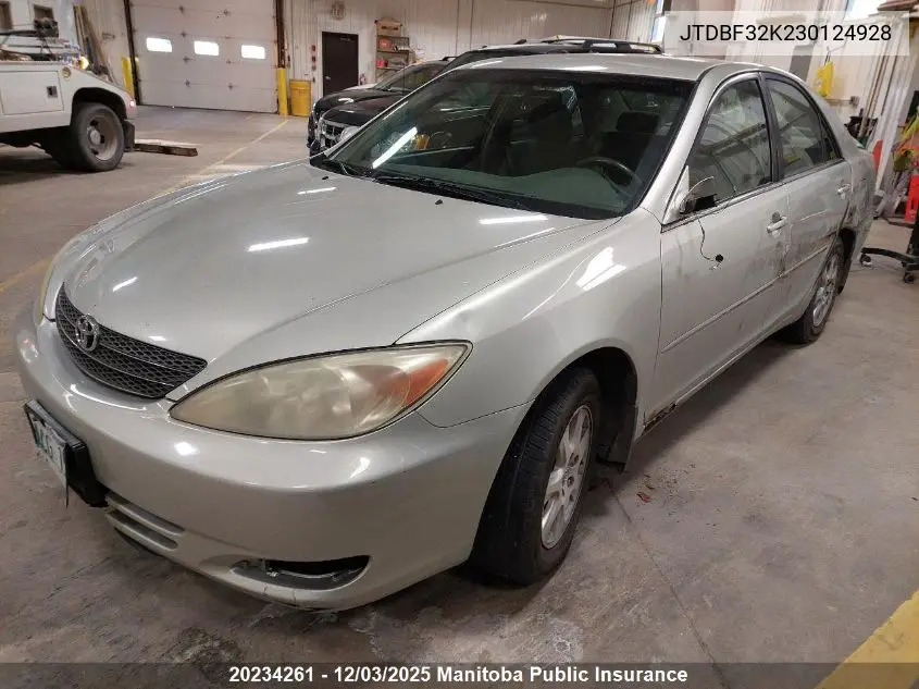 JTDBF32K230124928 2003 Toyota Camry Le V6 Le V6