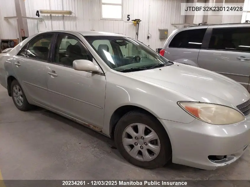 JTDBF32K230124928 2003 Toyota Camry Le V6 Le V6