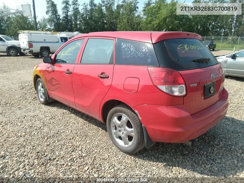 2T1KR32E83C700819 2003 Toyota Corolla Matrix Xr