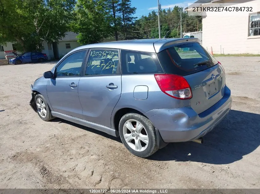 2004 Toyota Corolla Matrix Xr VIN: 2T1KR32E74C784732 Lot: 12038727