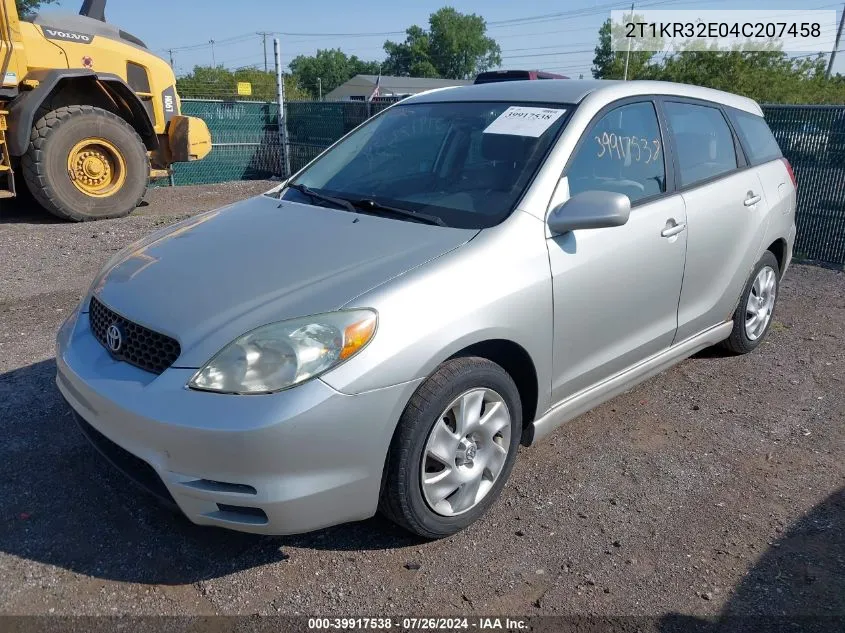 2004 Toyota Corolla Matrix Xr VIN: 2T1KR32E04C207458 Lot: 39917538