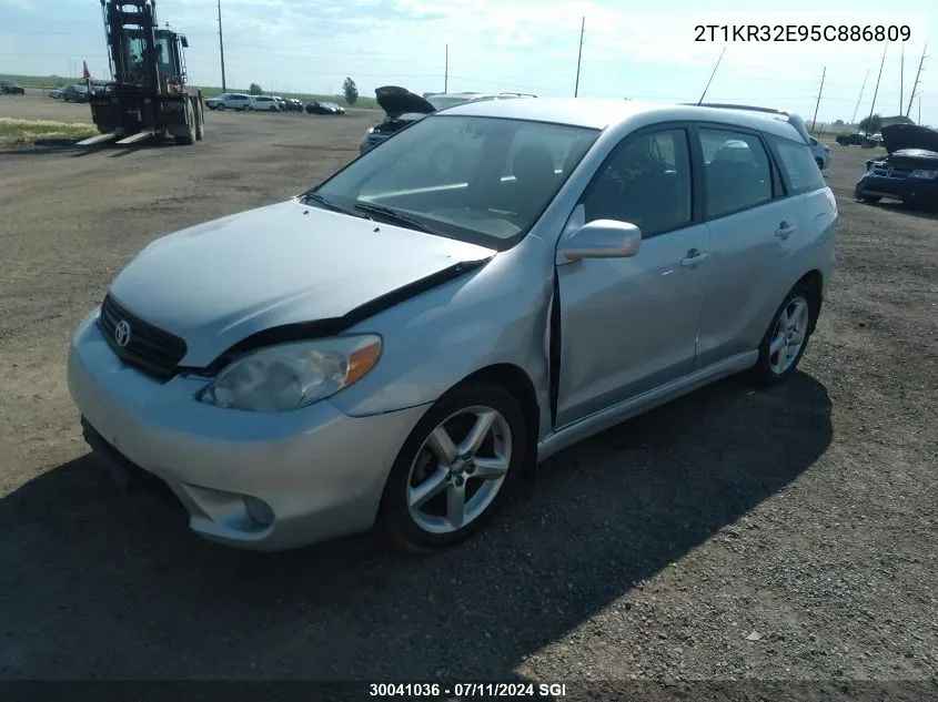 2005 Toyota Corolla Matrix Xr VIN: 2T1KR32E95C886809 Lot: 30041036