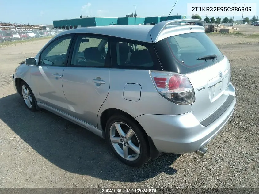 2005 Toyota Corolla Matrix Xr VIN: 2T1KR32E95C886809 Lot: 30041036