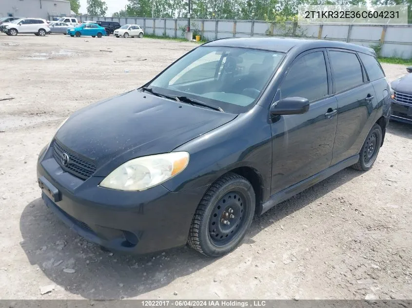 2006 Toyota Corolla Matrix Xr VIN: 2T1KR32E36C604231 Lot: 12022017