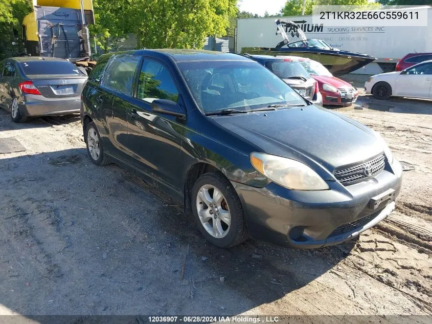 2006 Toyota Corolla Matrix Xr VIN: 2T1KR32E66C559611 Lot: 12036907