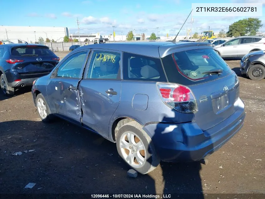 2T1KR32E66C602781 2006 Toyota Corolla Matrix Xr