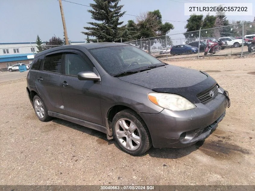 2006 Toyota Corolla Matrix Xr VIN: 2T1LR32E66C557202 Lot: 30040663