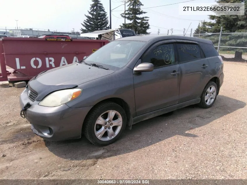 2006 Toyota Corolla Matrix Xr VIN: 2T1LR32E66C557202 Lot: 30040663