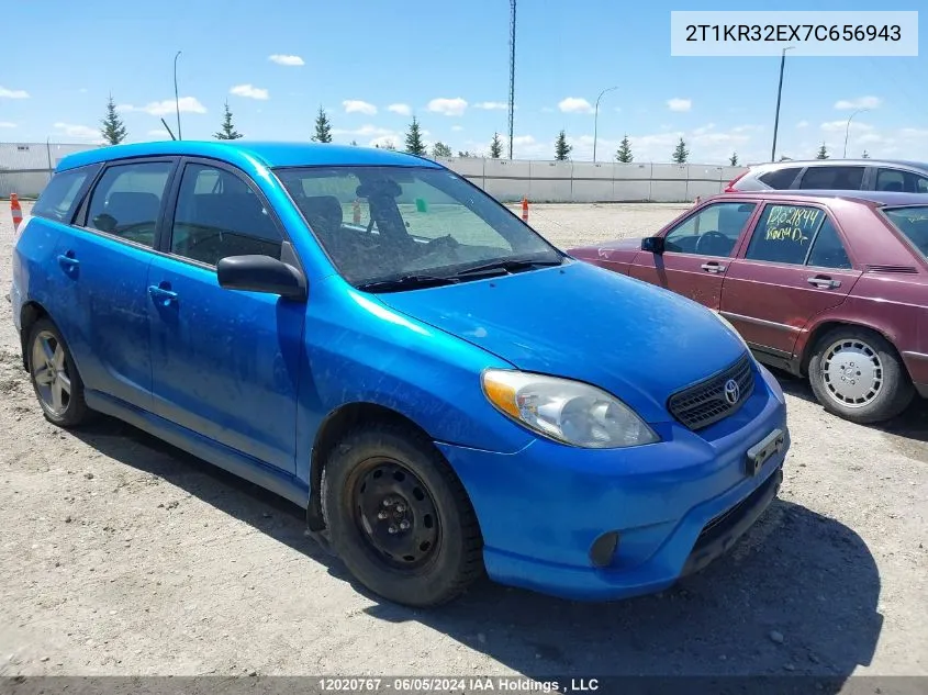 2007 Toyota Corolla Matrix Xr VIN: 2T1KR32EX7C656943 Lot: 12020767