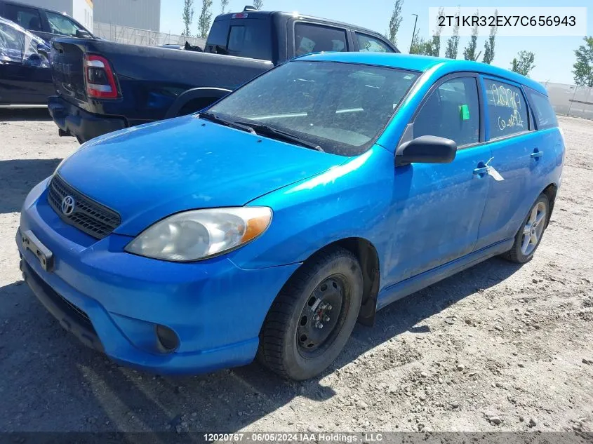 2007 Toyota Corolla Matrix Xr VIN: 2T1KR32EX7C656943 Lot: 12020767