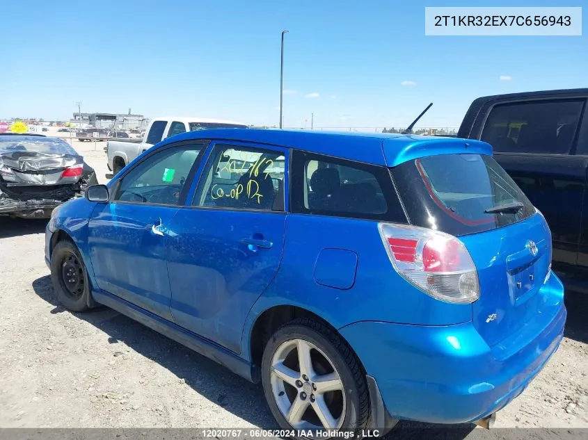 2007 Toyota Corolla Matrix Xr VIN: 2T1KR32EX7C656943 Lot: 12020767