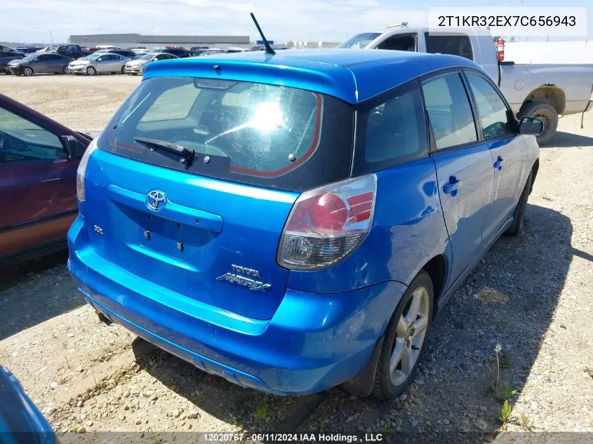 2007 Toyota Corolla Matrix Xr VIN: 2T1KR32EX7C656943 Lot: 12020767