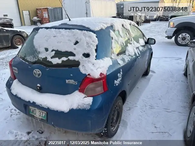 JTDJT923075038848 2007 Toyota Yaris Rs Rs
