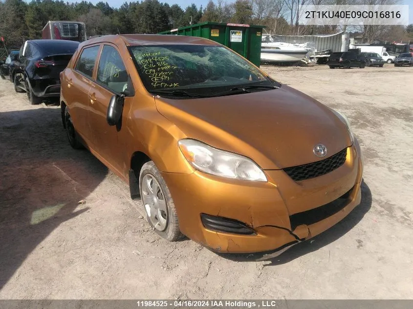 2009 Toyota Corolla Matrix VIN: 2T1KU40E09C016816 Lot: 11984525