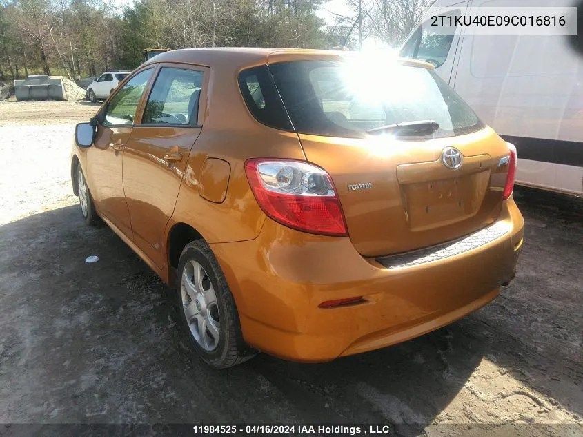 2T1KU40E09C016816 2009 Toyota Corolla Matrix