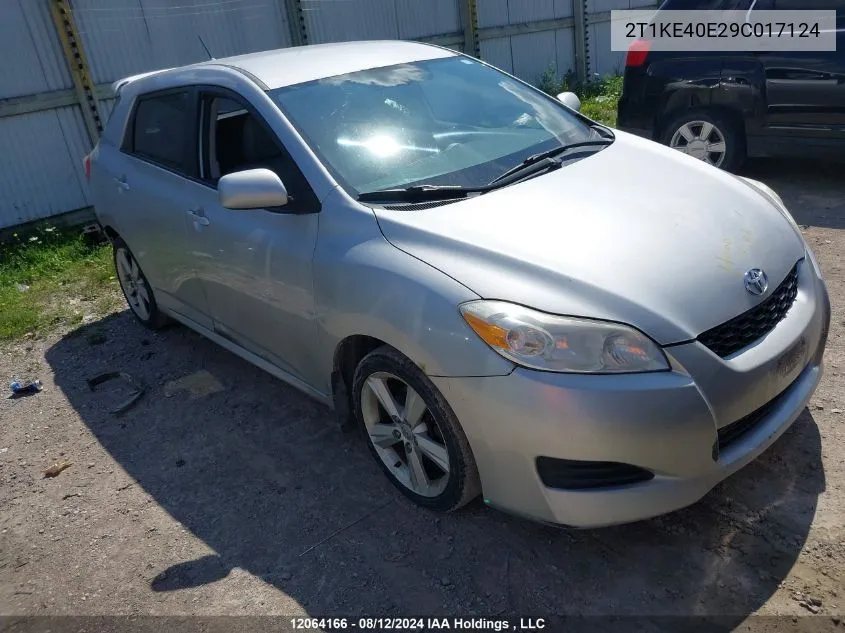 2009 Toyota Corolla Matrix S VIN: 2T1KE40E29C017124 Lot: 12064166