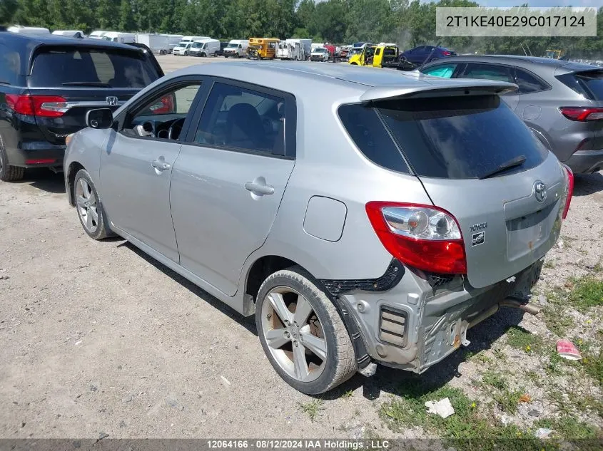 2009 Toyota Corolla Matrix S VIN: 2T1KE40E29C017124 Lot: 12064166