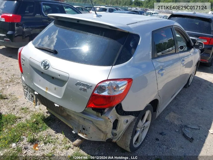 2T1KE40E29C017124 2009 Toyota Corolla Matrix S