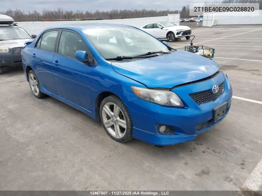 2T1BE40E09C028820 2009 Toyota Corolla Xrs Xrs