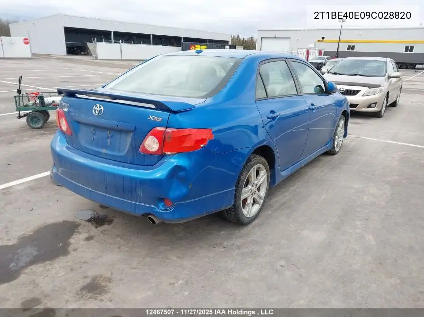 2T1BE40E09C028820 2009 Toyota Corolla Xrs Xrs
