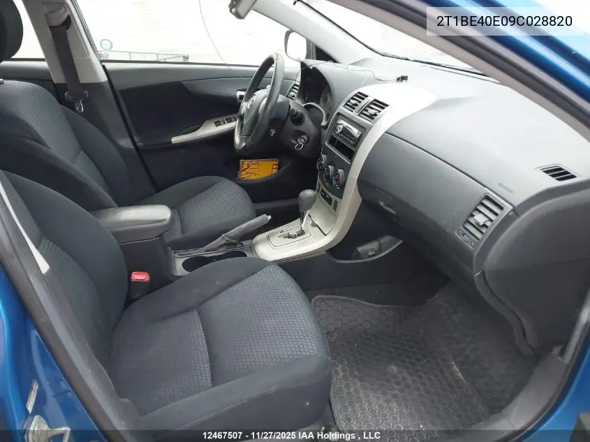 2T1BE40E09C028820 2009 Toyota Corolla Xrs Xrs