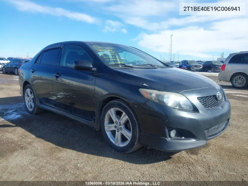 2T1BE40E19C006941 2009 Toyota Corolla Xrs Xrs