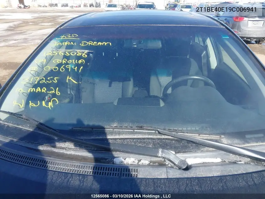 2T1BE40E19C006941 2009 Toyota Corolla Xrs Xrs