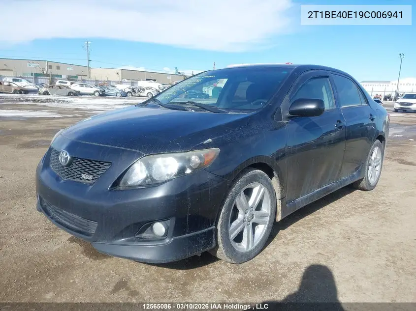 2T1BE40E19C006941 2009 Toyota Corolla Xrs Xrs