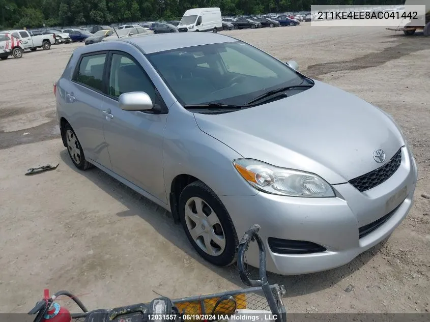 2010 Toyota Corolla Matrix S VIN: 2T1KE4EE8AC041442 Lot: 12031557