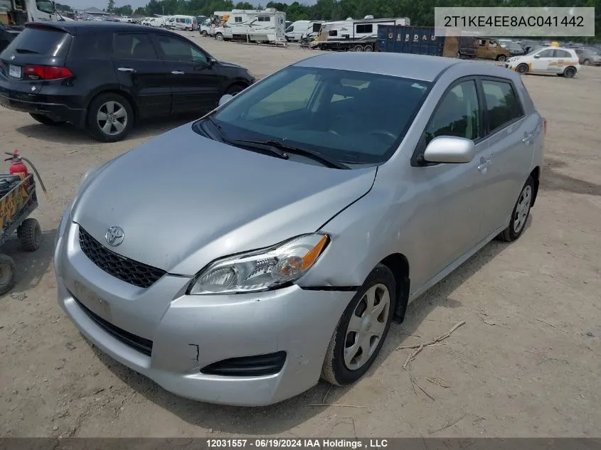 2010 Toyota Corolla Matrix S VIN: 2T1KE4EE8AC041442 Lot: 12031557