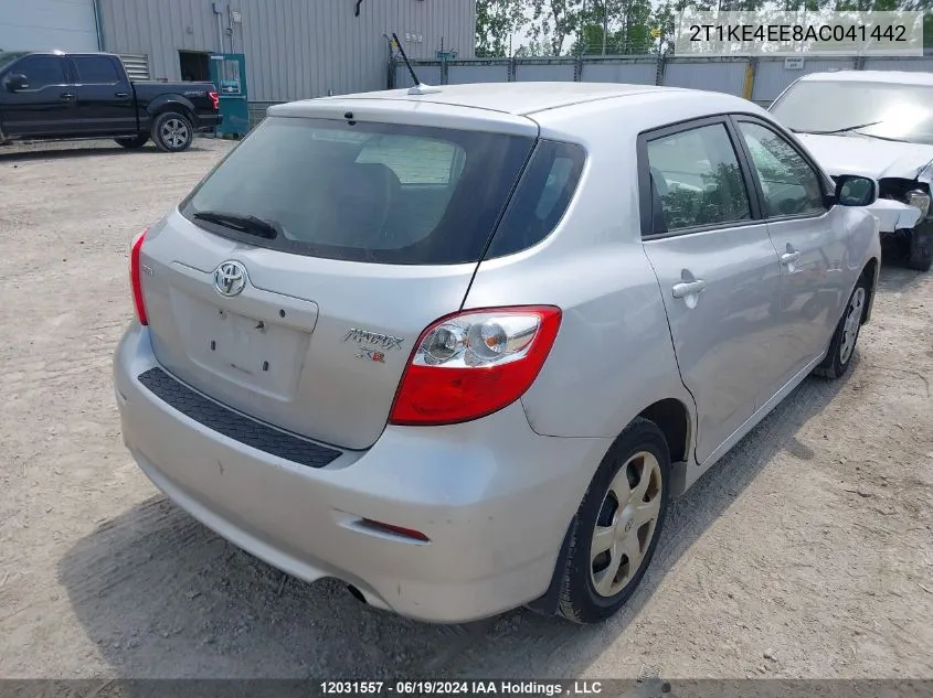 2010 Toyota Corolla Matrix S VIN: 2T1KE4EE8AC041442 Lot: 12031557