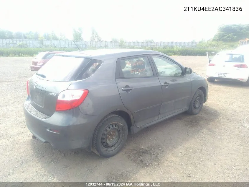 2010 Toyota Corolla Matrix VIN: 2T1KU4EE2AC341836 Lot: 12032744