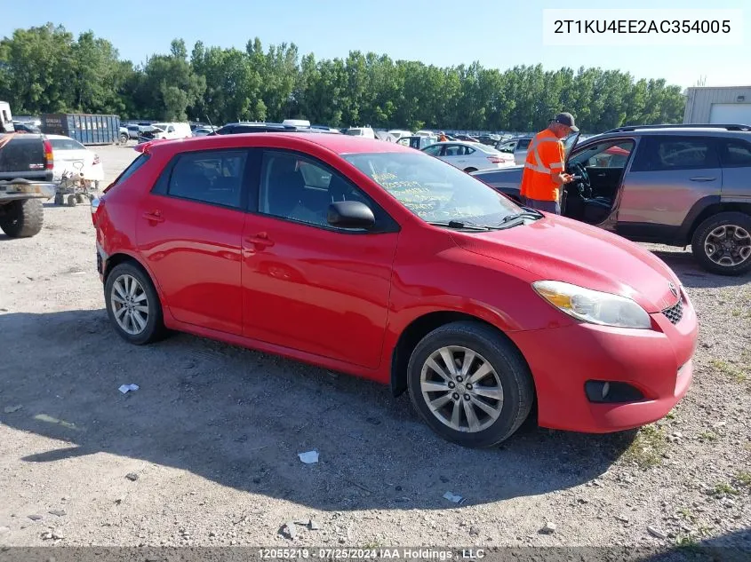 2010 Toyota Corolla Matrix VIN: 2T1KU4EE2AC354005 Lot: 12055219