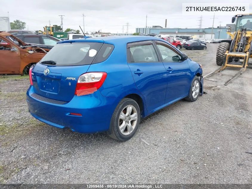 2010 Toyota Corolla Matrix VIN: 2T1KU4EE5AC226745 Lot: 12059455