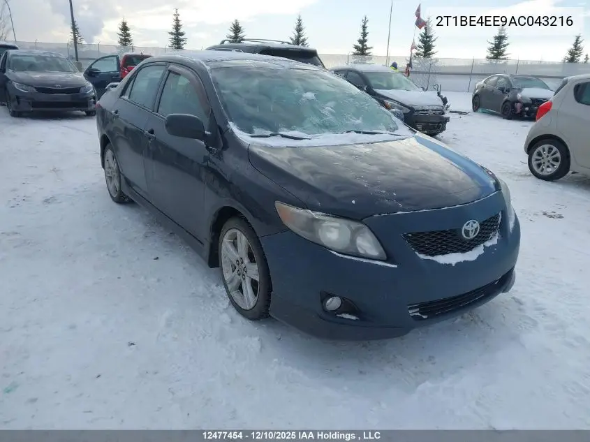 2T1BE4EE9AC043216 2010 Toyota Corolla Xrs Xrs