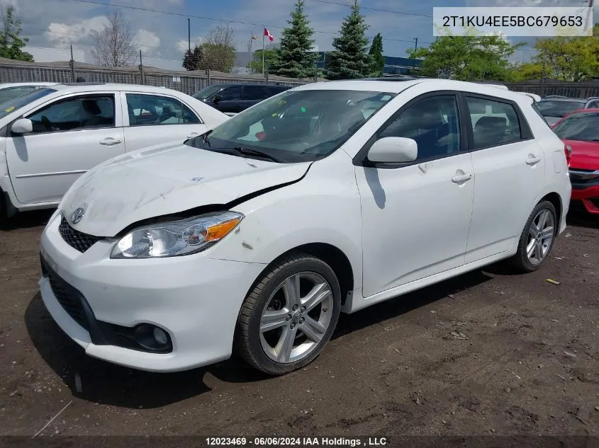 2011 Toyota Corolla Matrix VIN: 2T1KU4EE5BC679653 Lot: 12023469