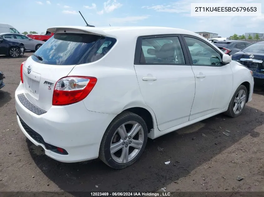 2011 Toyota Corolla Matrix VIN: 2T1KU4EE5BC679653 Lot: 12023469