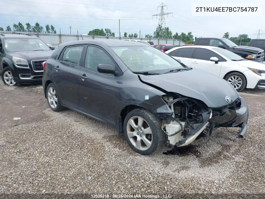 2011 Toyota Corolla Matrix VIN: 2T1KU4EE7BC754787 Lot: 12035218